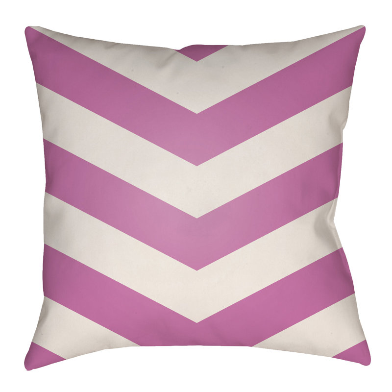 Litchfield Chevon Geometric Outdoor Reversible Throw Pillow, 16"H x 16"W, Royal Blue/Ivory