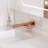 Wall Mounted Solid H59 Brass Single Handle Rose Gold Finish Bathroom Faucet-120381344