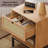 Bosonohy Boho Natural Rattan 2-Drawer Nightstand-109266658