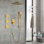 Ensemble de douche à pluie murale avec valve brute-87076715