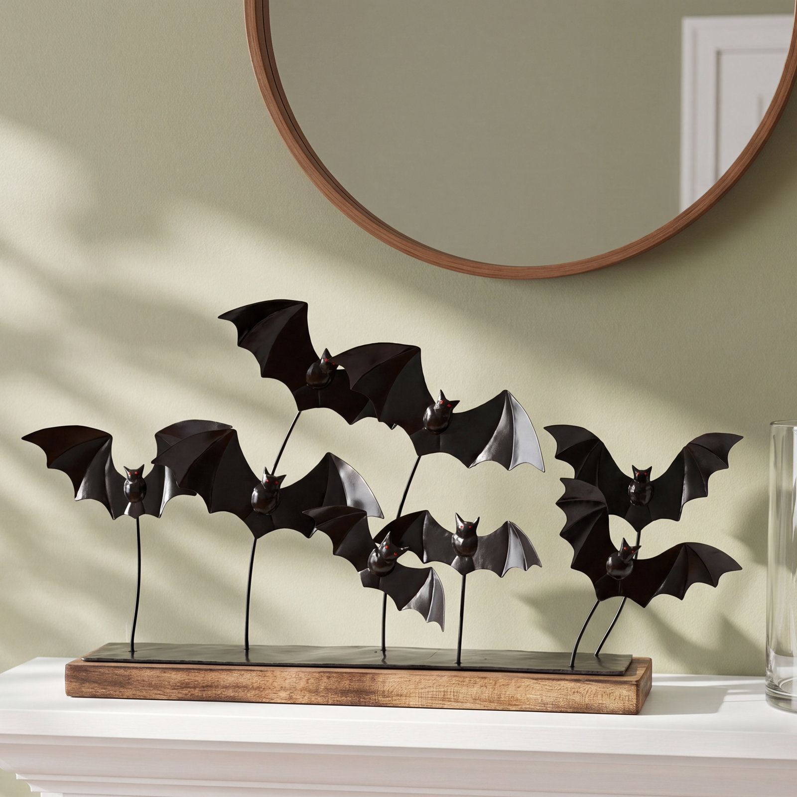 Metal Bat Centerpiece Accent