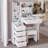 Luxury Vanity Table Set With Sliding Lighted Mirror, Charging Ports & Stool – 37" Makeup Desk With Drawers For Adults-884445403