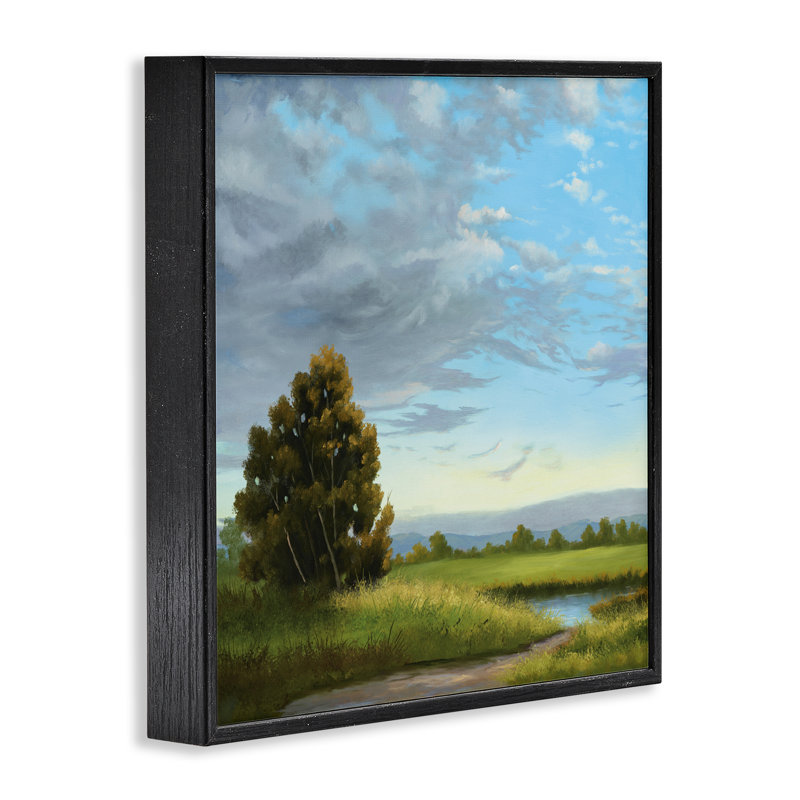 «Clouds Are Moving Landscape», estampe numérique, design par Julie Peterson, Giclée encadrée noir minuit, H 12 po x l 12 po