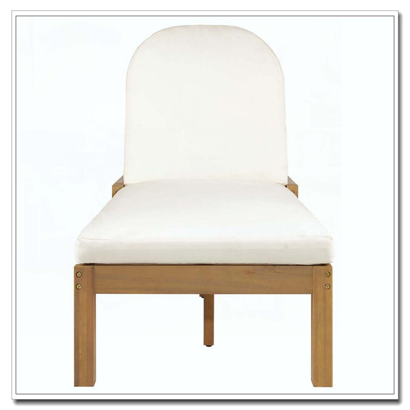 Outdoor Chaise Lounge, Light Teak