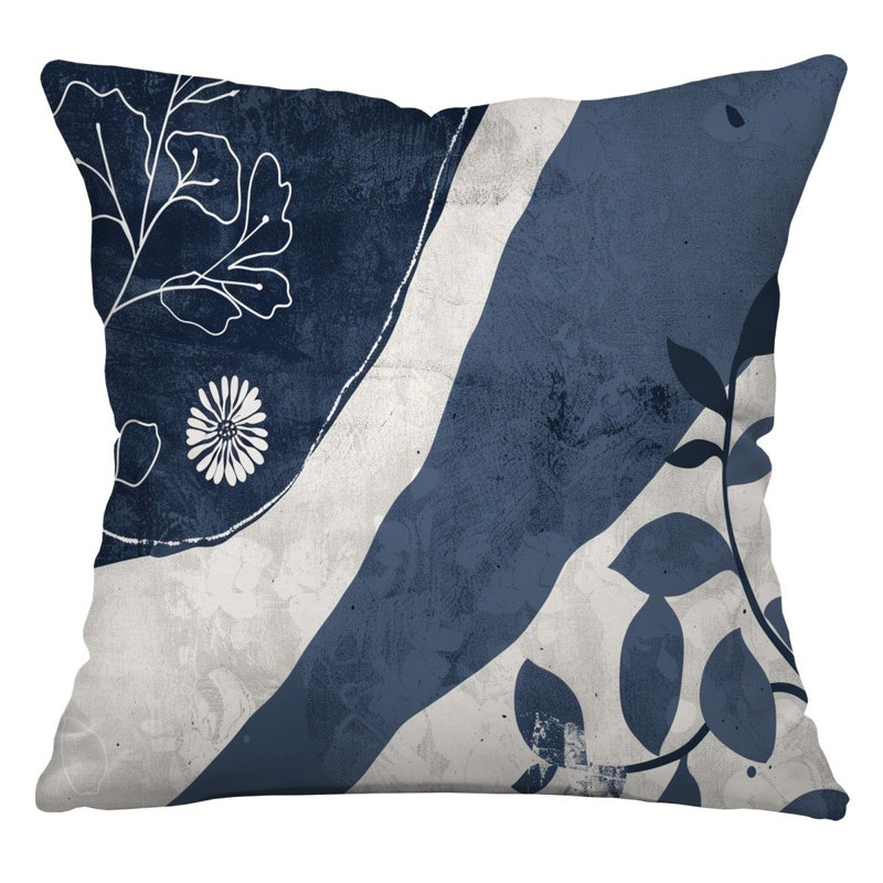 Coussin décoratif réversible Botanical Nature Illustration, H 26 po x l 26 po
