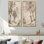 Art mural sur toile, "Vintage Forest In English Countryside", arbres, nature beige