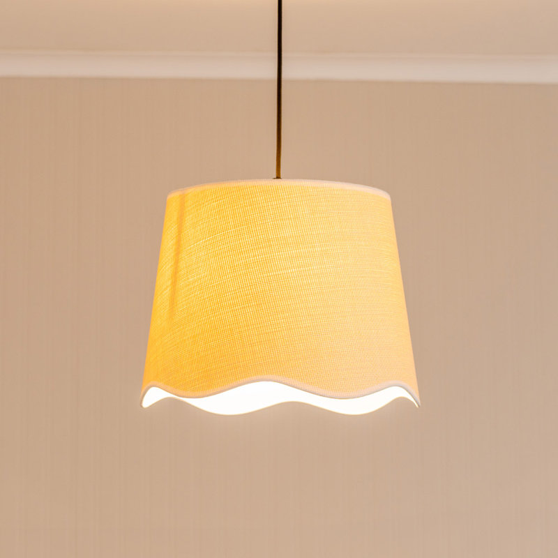 27cm H Fabric Empire Lamp Shade ( Slip-On ), Natural/White