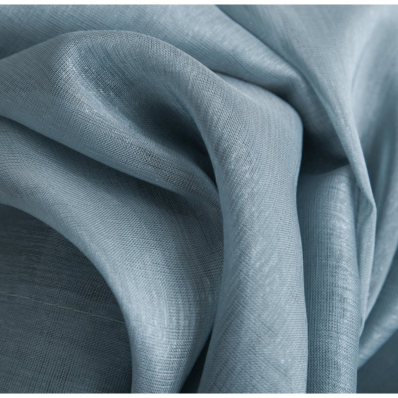 Carmille Semi-Sheer Grommet Curtain Panels, 54" W x 84" L, Dusty Blue