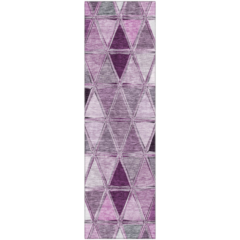 Premium Machine Washable Prisco Merlot Rug, Runner 2'3" x 7'6"