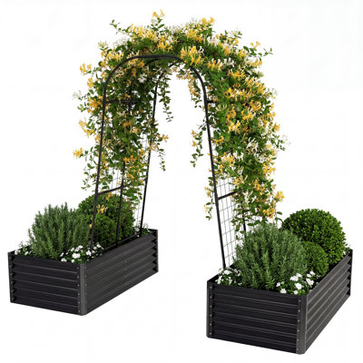 6X3X1.5Ft Galvanized Raised Garden Bed With Stand