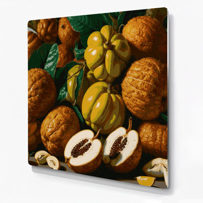 «Fruit Bacuri», art mural en métal brun