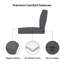 Outdoor Deep Seat Cushion, 25 x 25.5 x 5 Inch High-Density Foam Patio Chair Cushion with Water-Repellent & UV-Resistant Cover, Tear-Resistant Seat & Back Replacement Cushion for Chairs, Sofas-290808471