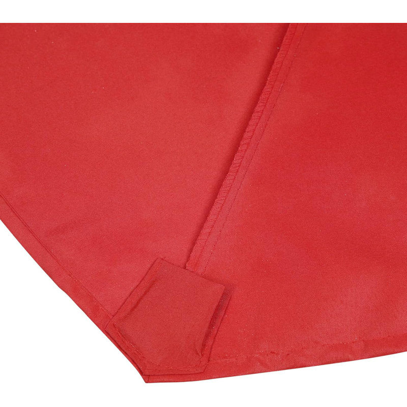 Red 9-Foot Waterproof UV-Resistant Patio Umbrella Canopy