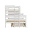 Lit superposé simple au-dessus d'un lit double avec lit gigogne en bois-1370721878