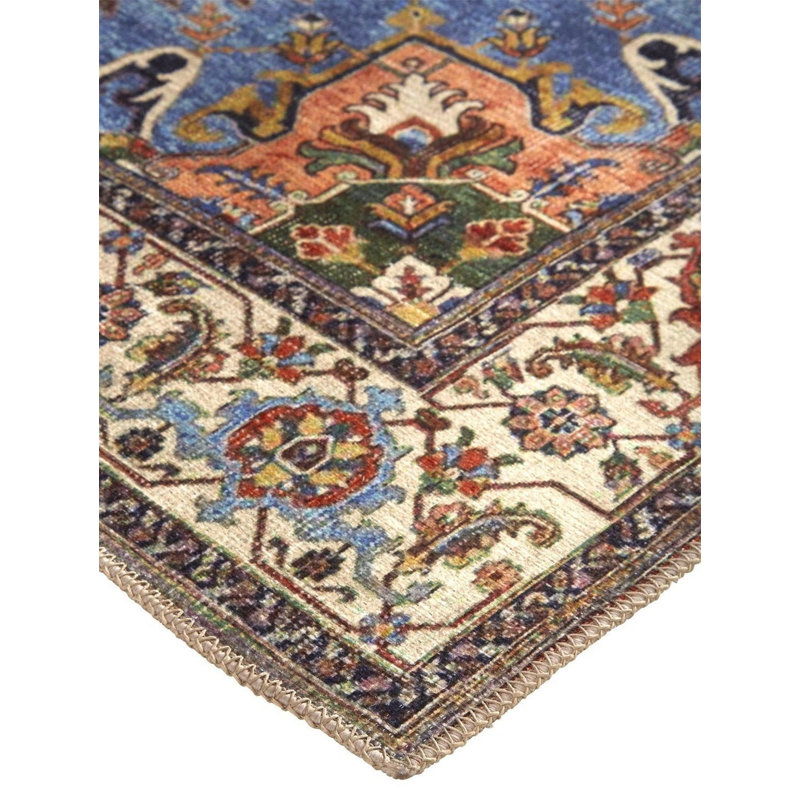 Tapis rouge à motif tissé rétro à motif rétro, Rectangle 3 pi 11 po x 5 pi 10 po