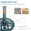Kugler 50cm Bird Bath for Garden Outdoor Birdbath Stand Decorative Green
