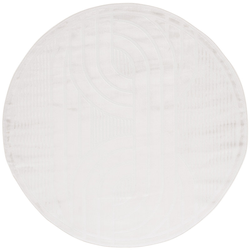Jhenna Performance Geometric Rug, Round 6'7"