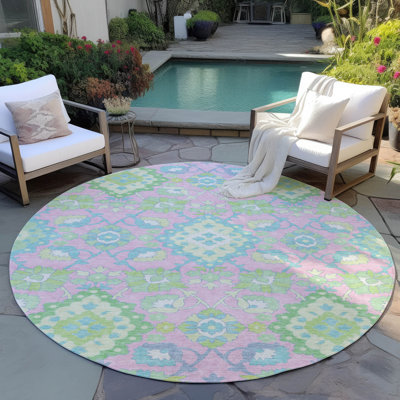 Tapis intérieur / extérieur rose Vespera 