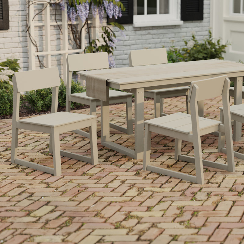 Chaise d'appoint d'extérieur (ensemble de 2), Beige