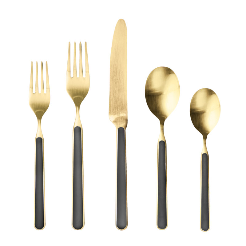 Ensemble de couverts Fantasia Ice Gold, Noir