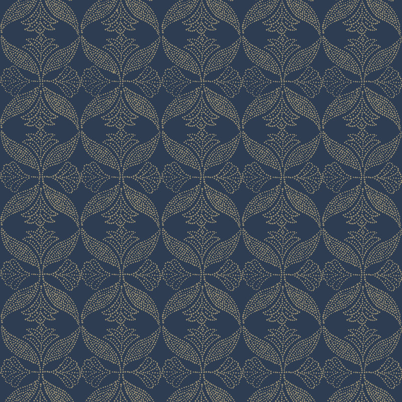 Papier peint ornement, Navy