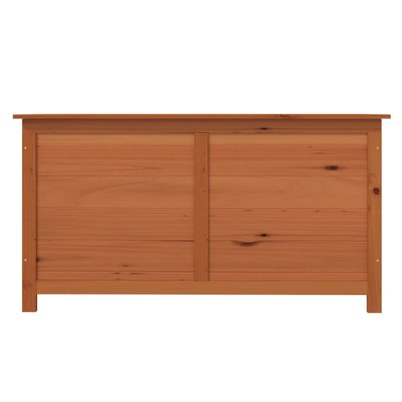 Solid Wood Fir Outdoor Cushion Box Garden Storage, 56cm H x 150cm W x 50cm D, Brown