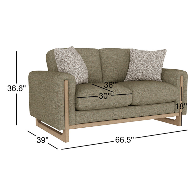 Brunelle 67" Upholstered Loveseat, 2