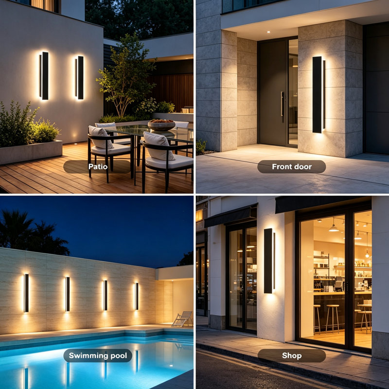 Black Outdoor Sconce