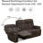 Premium Fabric Reclining Living Room Sofa With Drop Down Table And Cup Holders-410176365
