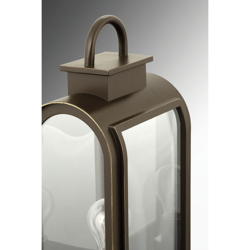 Lanterne murale d'extérieur en bronze huilé Matheus, H 16 po x l 8 po x P 8,125 po