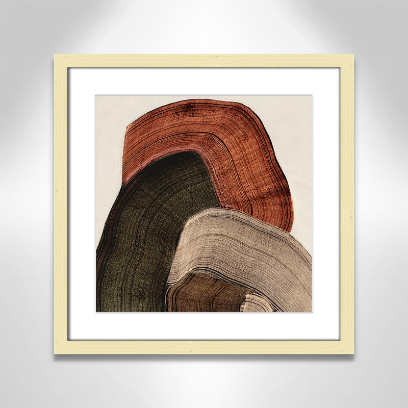 «Folded Earth I» par Casa Fine Arts, Imprimé mat, Or mat, L 17 po x H 17 po