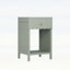 Table de chevet moderne avec tiroir et tablette ouverte, table de chevet festonnée pour chambre à coucher, table d'appoint minimaliste pour chambre d'enfant ou de fille, sauge