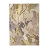 Foresta Hand Tufted Wool/Rayon/Viscose Abstract Area Rug in Pebble/Sand
