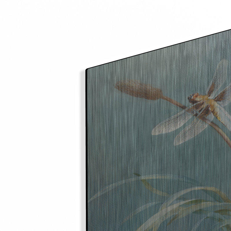 Art mural en métal  «Natural Détail 4 Blue» par Danhui Nai, H 12 po x l 12 po