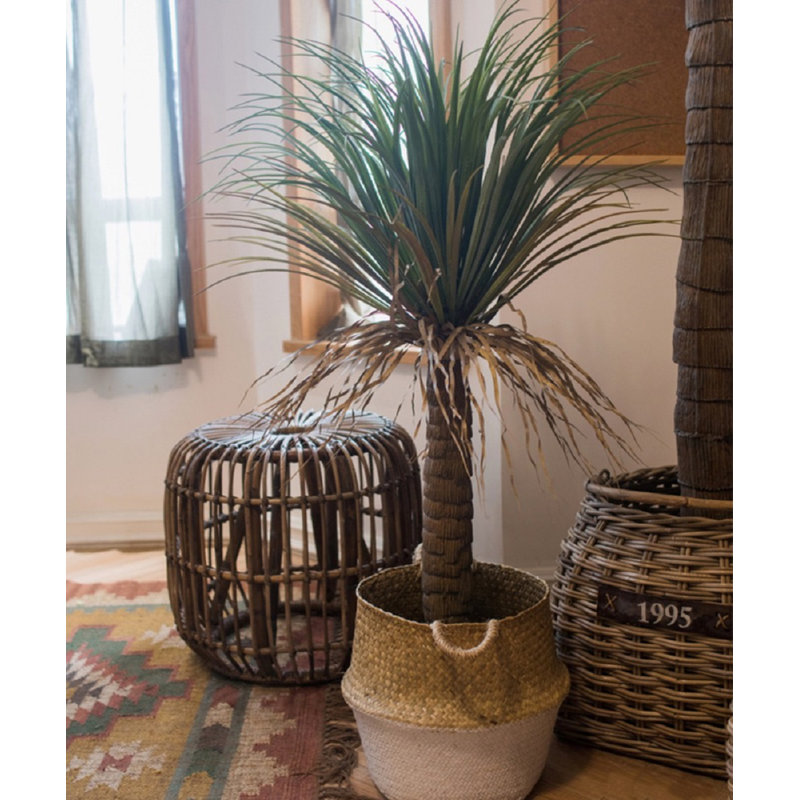 Faux Palm Tree in Pot, 43.3" H x 27.5" W x 10" D