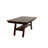 Modern Dark Walnut Table For Dining, Rectangular Shape, With Shelf, Rubberwood Dining Table, Finish,-1105112139