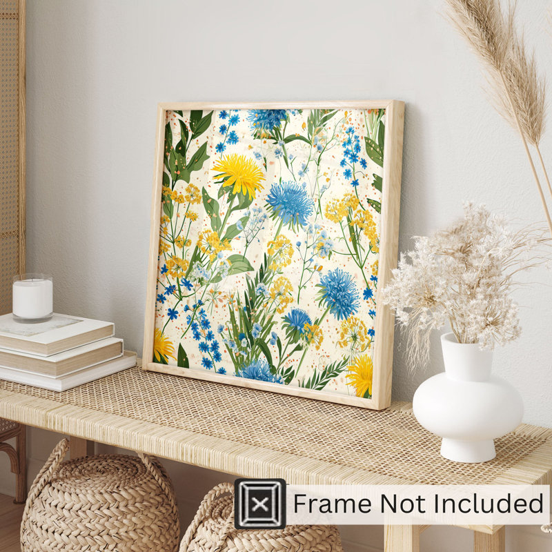 «Botanical Flowers Array IV Cottage», reproduction d'art non encadrée