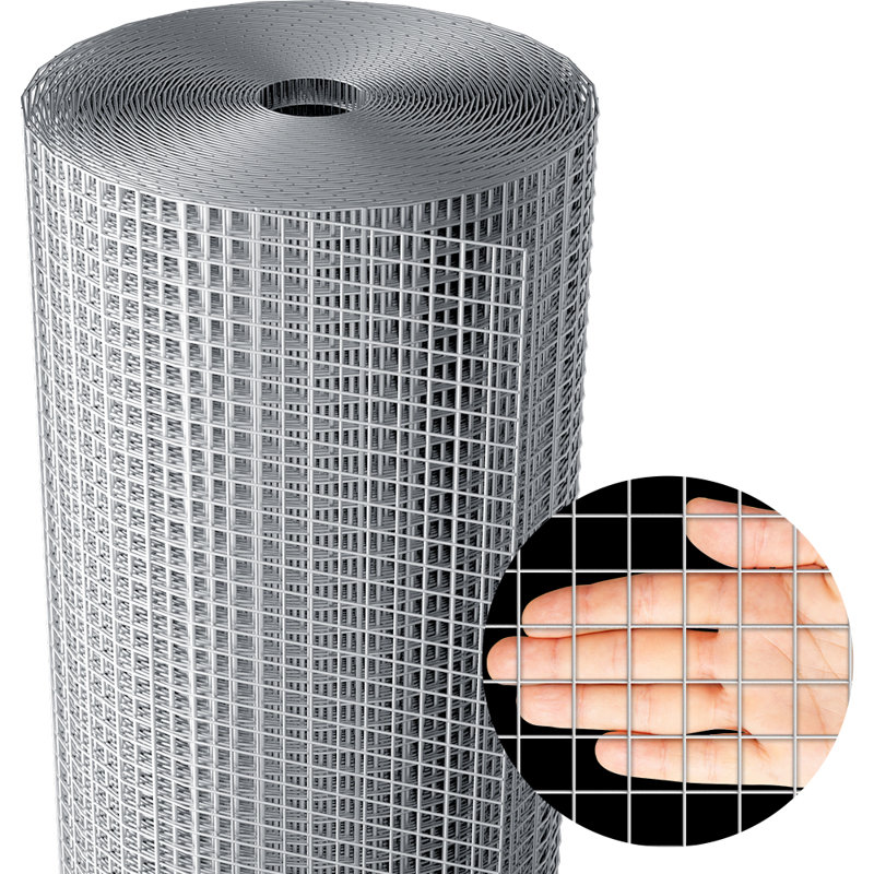 Hardware Cloth 1/2 Inch 48inx100ft 19 Gauge Vinyl Coated Square Chicken Wire Fence Mesh Roll, 10.43 in. H x 10.43 in. W