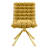 Contemporary Bubble-Tufted Velvet Swivel Dining Chair with Splayed Legs-1719323523-1719323534