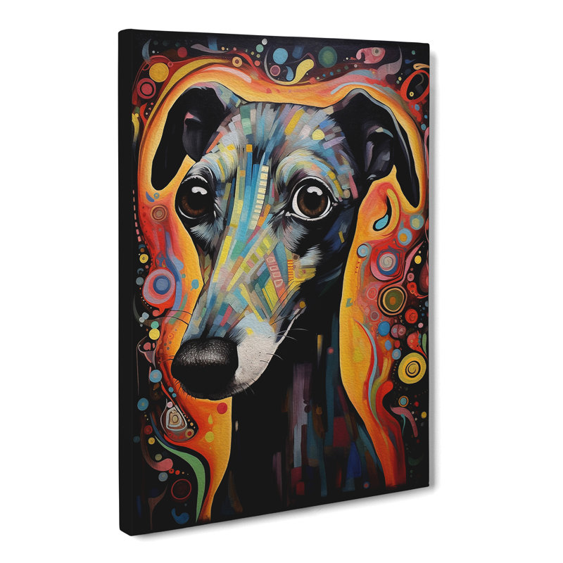 Whippet Symbolism - Wrapped Canvas, 60cm H x 40cm W x 3cm D