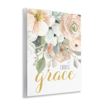 Choose Grace on Florals Wall Plaque, design by Carol Robinson