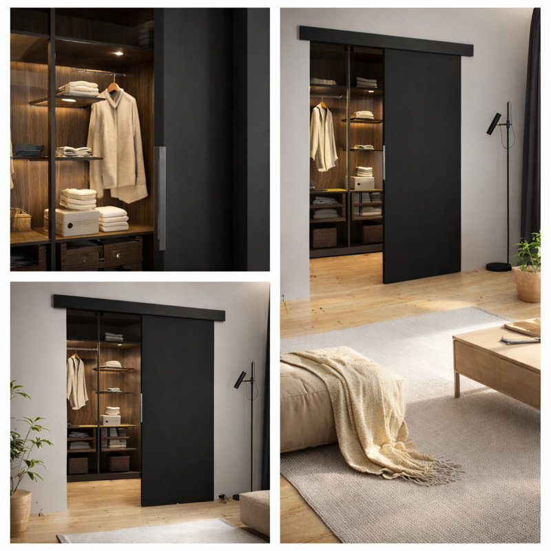 Door Malibu 1, 86cm x 205cm, Black