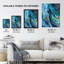 Liquid Paint Teal Blue Abstract Painting Wall Art Print