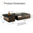 Derozil  Extendable Coffee Table with LED Lights and 4 Drawers