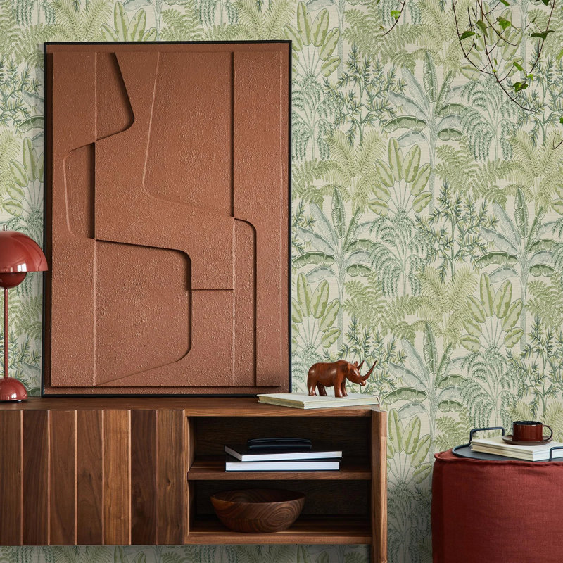 Intrigue 32.8cm x 52cm Textured Matte Wallpaper Roll, Spring