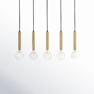 Jamaria 5 - Light Dimmable Kitchen Island Modern Linear Chandelier