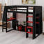 Lit mezzanine avec bureau Gaming