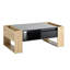 Table basse noire avec 2 tiroirs et compartiments latéraux pour l'organisation, 41,3 x 23,6 pi-265353279-265353278