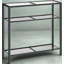 Console moderne étroite avec un design en verre trempé à 3 niveaux, une table de canapé mince pour l'entrée, le salon, le couloir ou la chambre à coucher
