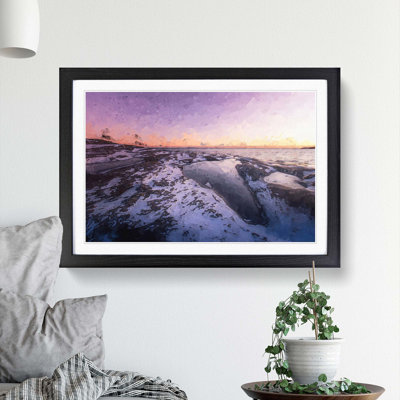 Ice Pool in Helsinki Finland in Abstract - Picture Frame Graphic Art Print